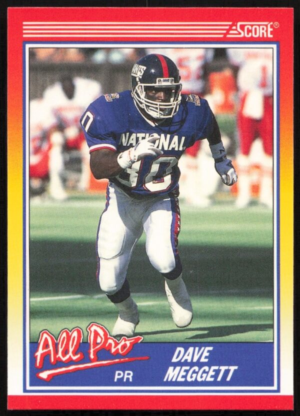 Dave Meggett 1990 Score football card #576, New York Giants return specialist.