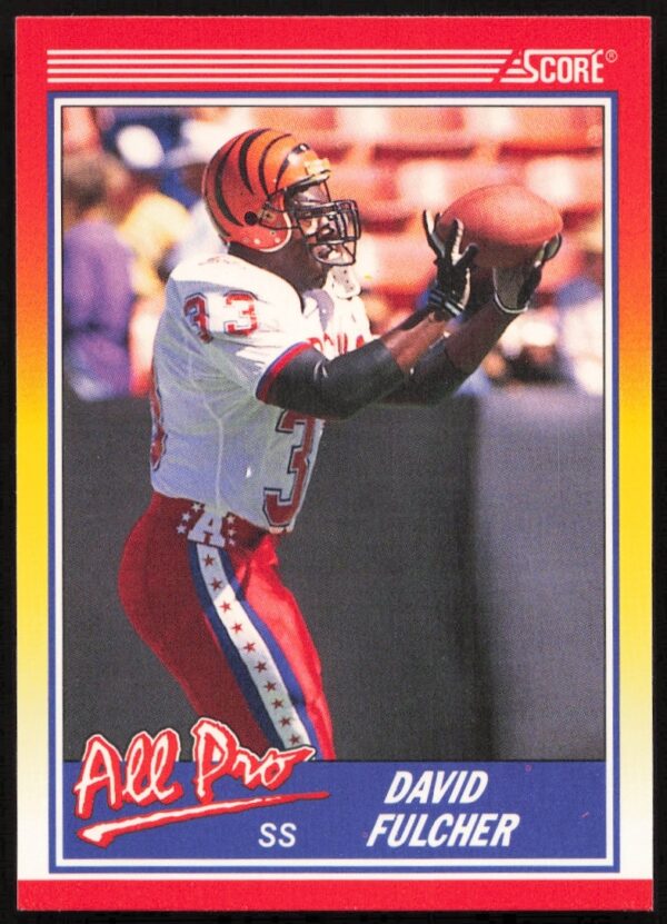 David Fulcher 1990 Score Football Card #565 Front Cincinnati Bengals NFL Player.