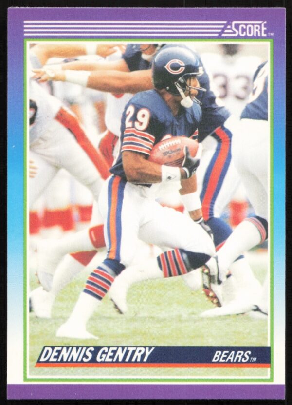 Dennis Gentry Chicago Bears 1990 Score Football Card #162 Action Pose