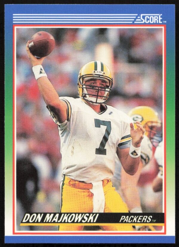 1990 Don Majkowski Packers Football Card #15 in Action Pose