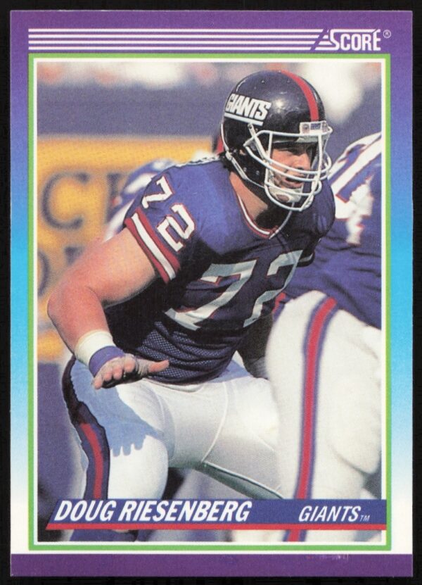Doug Riesenberg 1990 Score Football Card #542, New York Giants Offensive Lineman