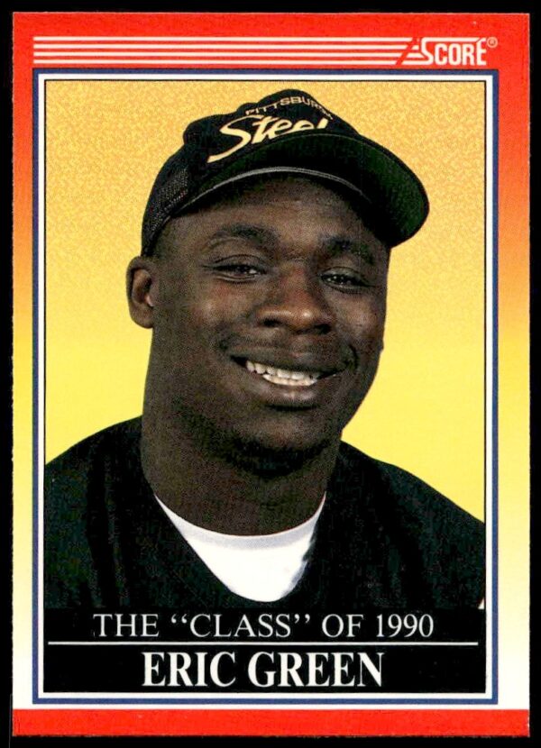 Eric Green 1990 Score Football Card #609 in Steelers Uniform, Front View.
