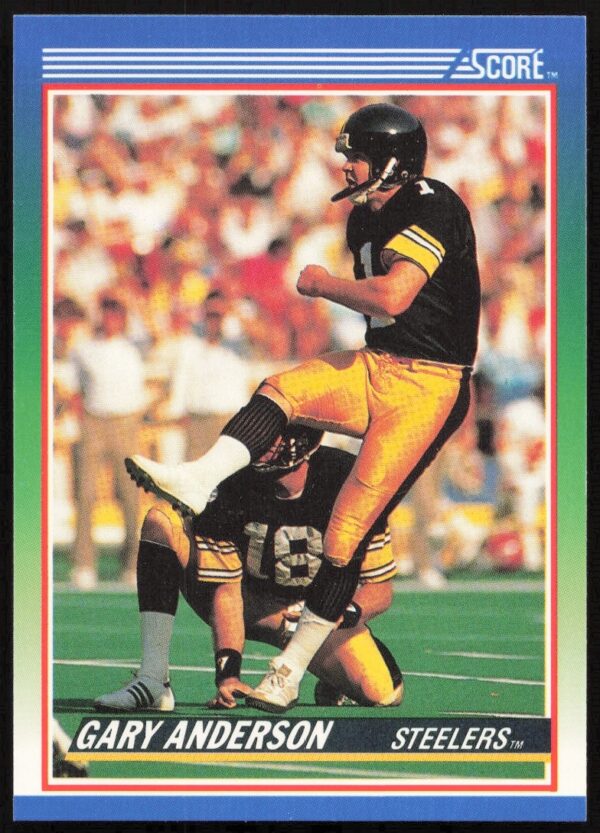 1990 Score Gary Anderson football card front - NFL player in action, card number 53.