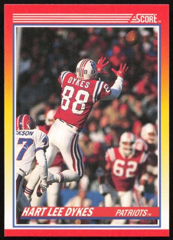 1990 Score Football Card: Hart Lee Dykes, Patriots WR, #277 (Front).