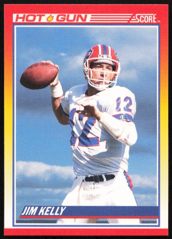 Jim Kelly 1990 Score Football Card, Buffalo Bills Quarterback, #318 Front.