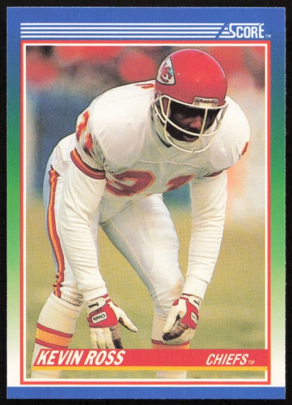 Kevin Ross 1990 Score Card #24 in Football Gear (Front).