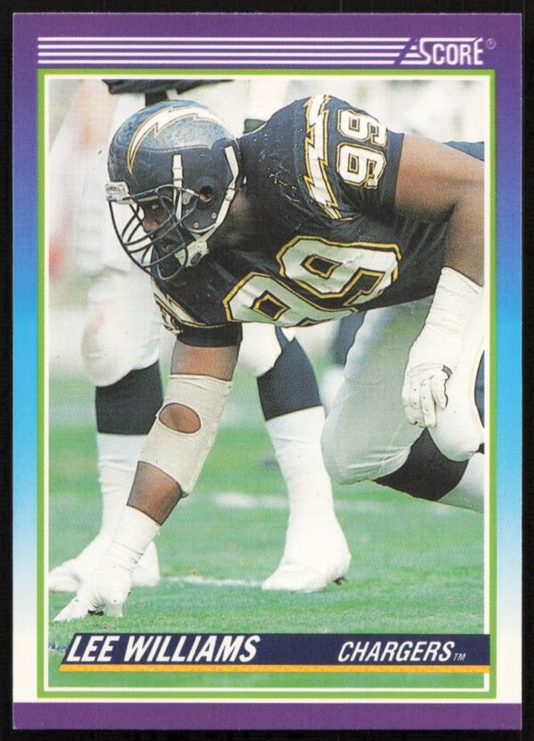 1990 Score Football Card #446 - Lee Williams in Chargers Action Shot