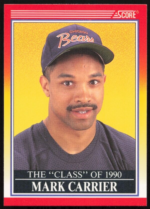 Mark Carrier 1990 Score Football Card Front - #614, iconic collectible sports card.