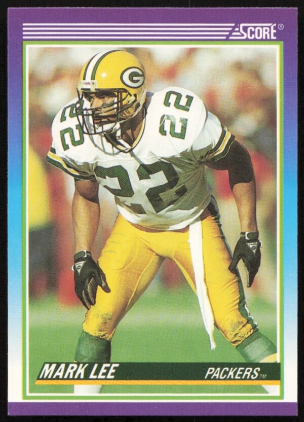 Mark Lee 1990 Score Baseball Card #491 Mid-Action Pitching Stance (Front)