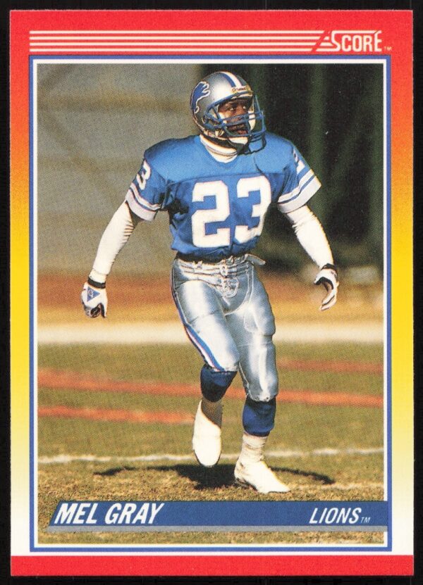 1990 Score Football Card: Mel Gray in action, card #233 (Front).