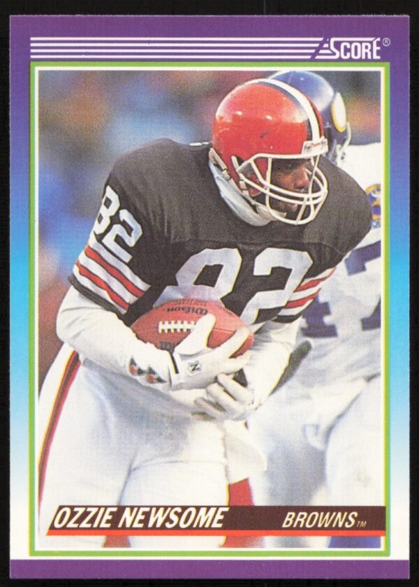 Ozzie Newsome 1990 Score football card front, Cleveland Browns, card number 443.
