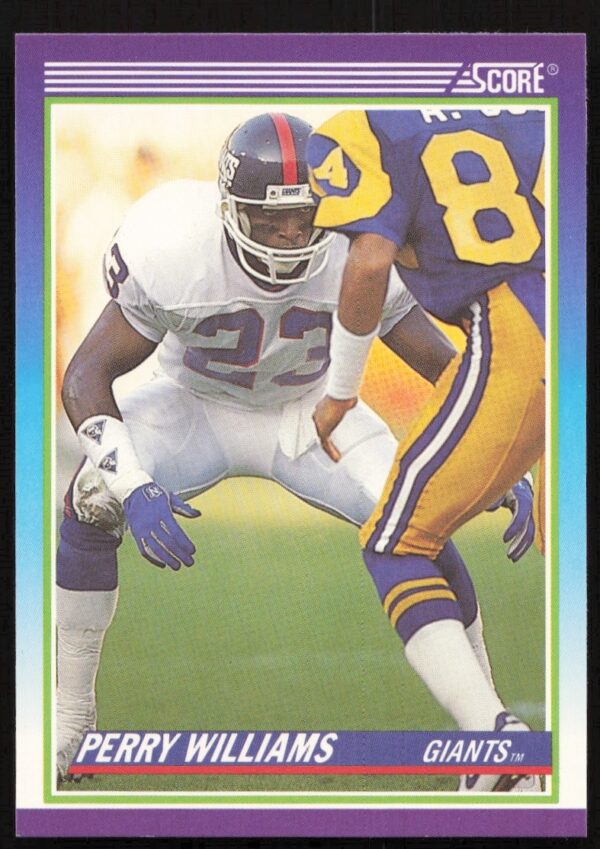 Perry Williams 1990 Score Football Card #471 Front - Iconic Game Action Shot