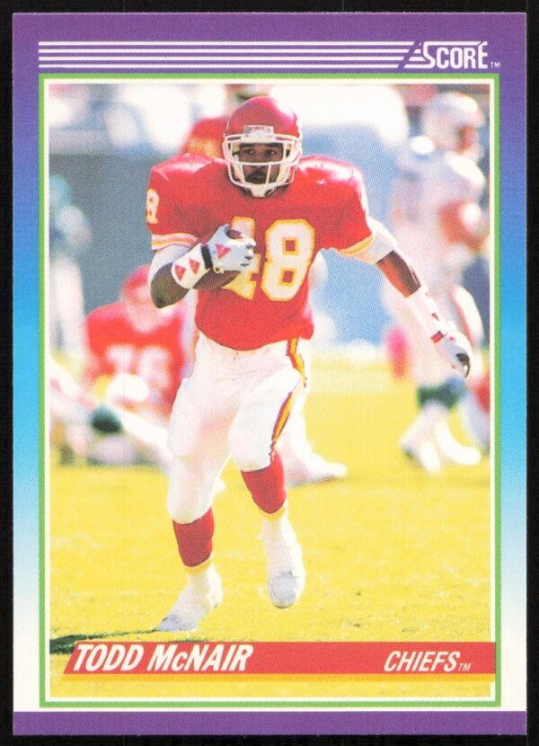 Todd McNair 1990 Score Football Card #137 in Chiefs uniform.
