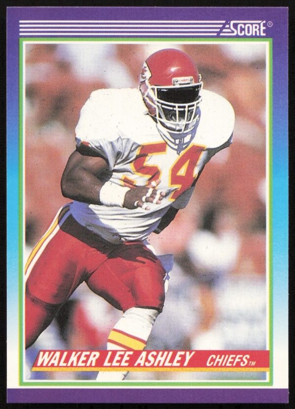 1990 Score Football Card featuring Walker Lee Ashley in uniform, card number 511.