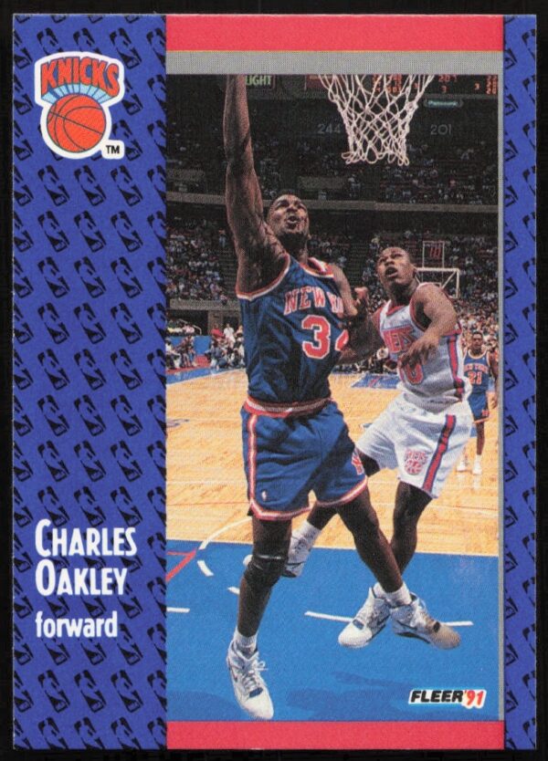 1991 Fleer Charles Oakley Knicks card #138, vintage NBA collectible (front view).
