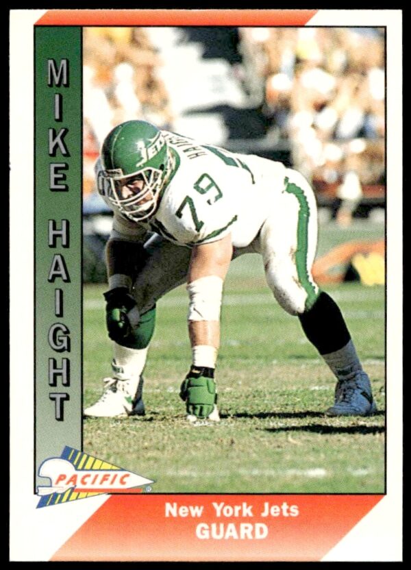 Mike Haight 1991 Pacific Football Card #279, vintage sports memorabilia, player in action.