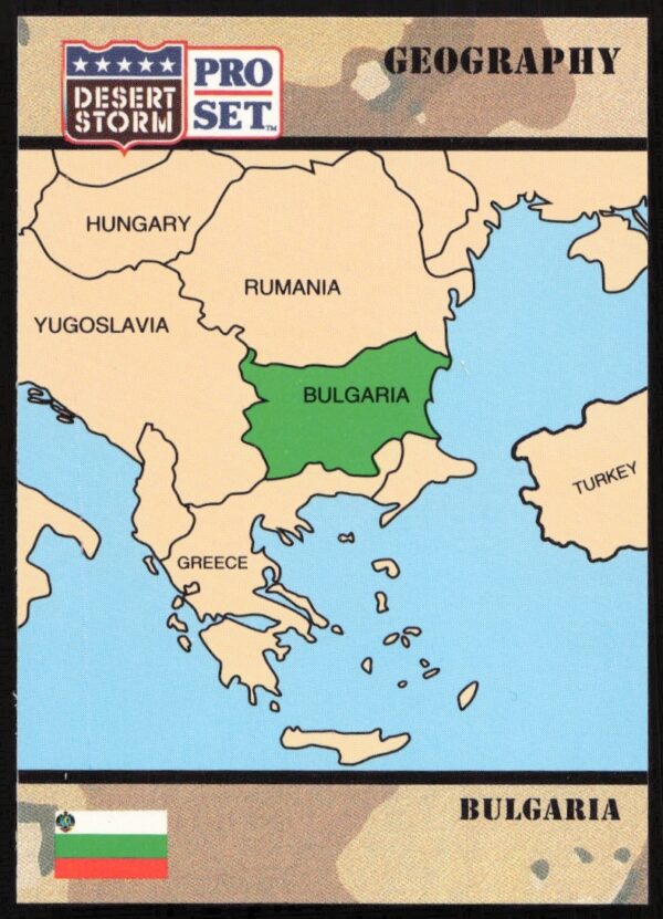 Bulgaria Desert Storm Trading Card, 1991 Pro Set, No. 10, Front View