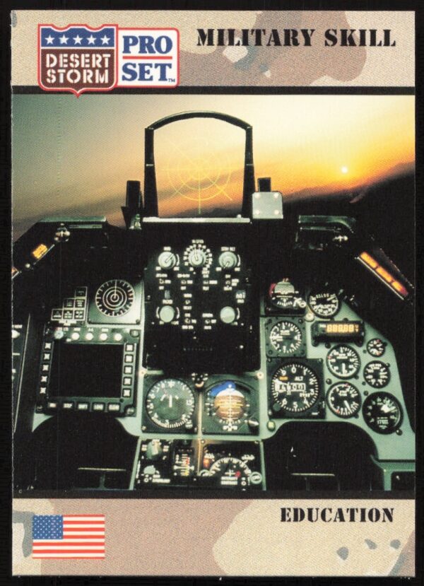 1991 Desert Storm Card #156: Educational Gulf War Scene, Pro Set Series.