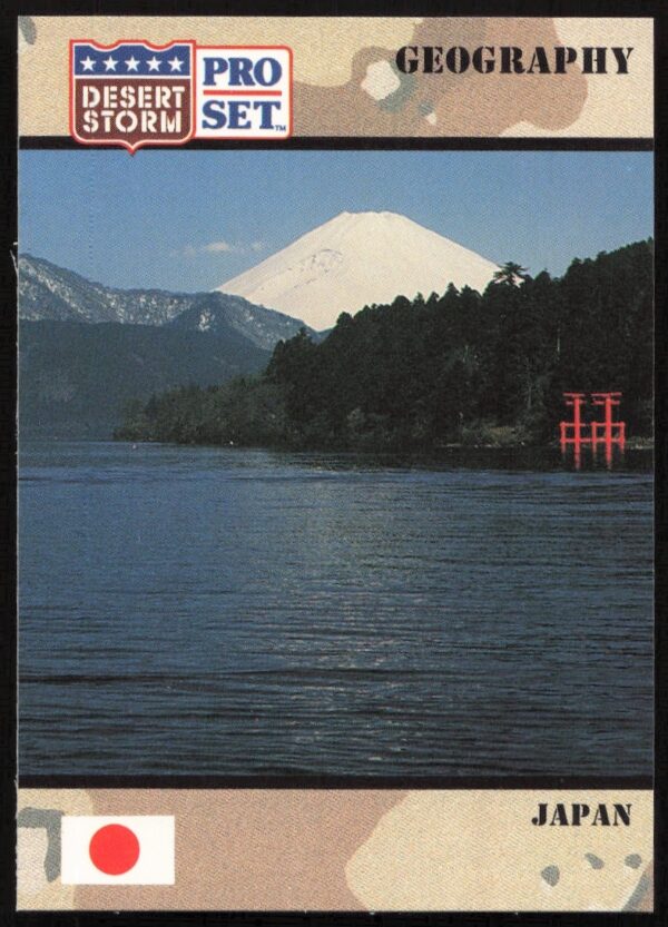 Front of 1991 Pro Set Desert Storm trading card #28 featuring Japan.