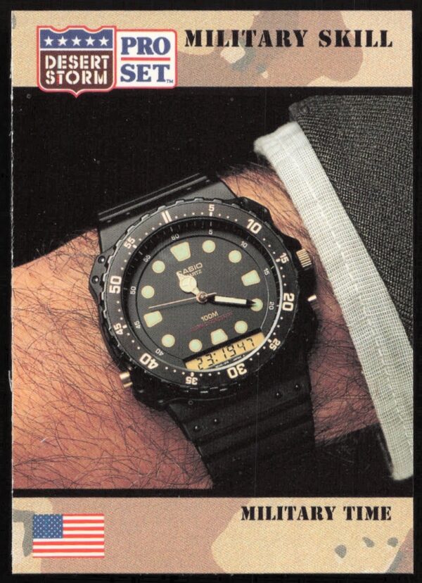 Front of 1991 Desert Storm trading card #167 showcasing military-themed artwork.