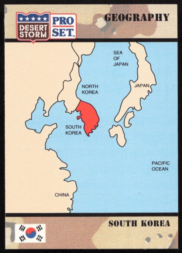 1991 Pro Set Desert Storm Card #53: South Koreas Gulf War Contribution