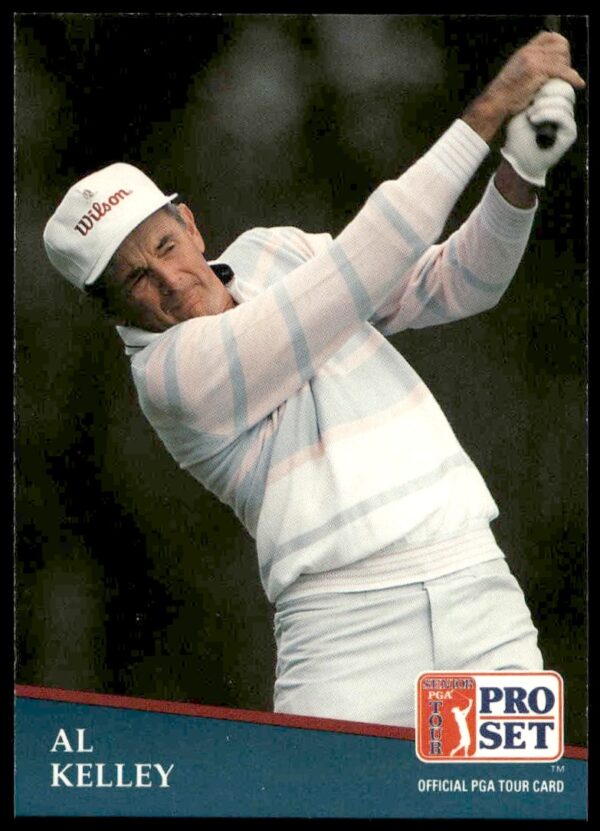 Al Kelley golfing, 1991 Pro Set PGA Tour card #217.