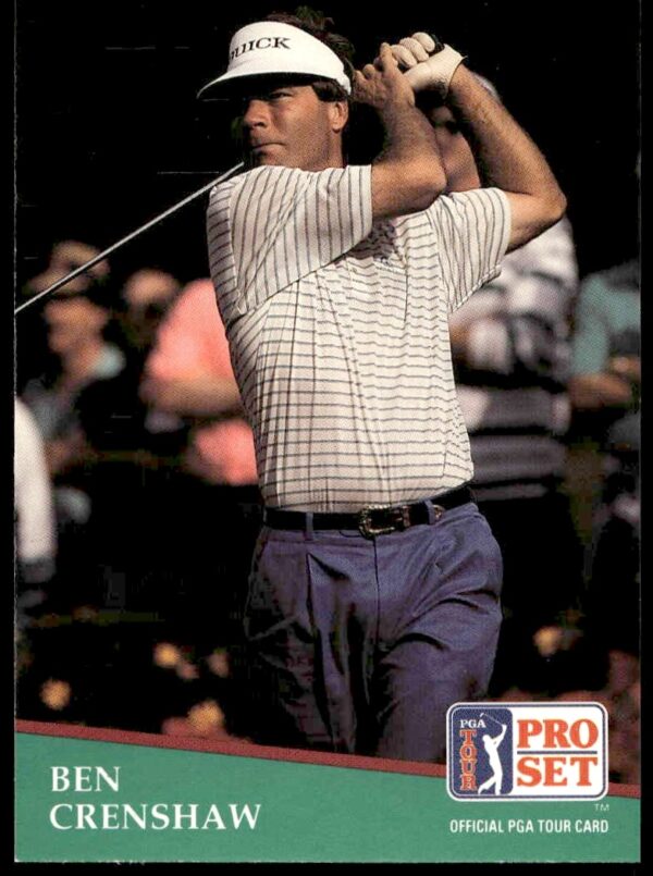 Ben Crenshaw mid-swing on 1991 Pro Set PGA Tour card #78.