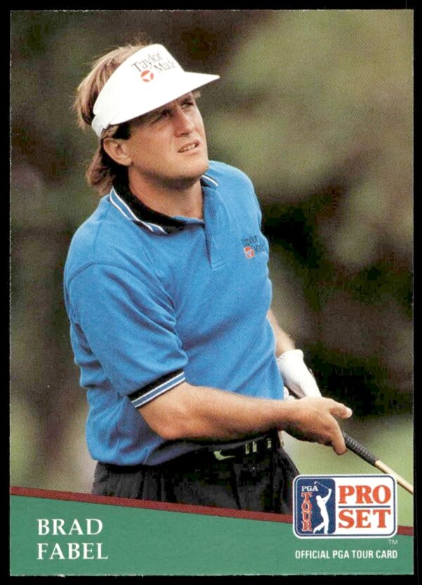 Brad Fabel 1991 PGA Tour Card #131, featuring golfers portrait in tournament stance.