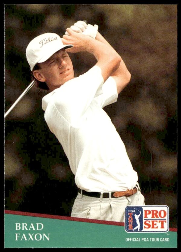 Brad Faxon 1991 PGA Tour Card #65 Front - Iconic Golf Stance.