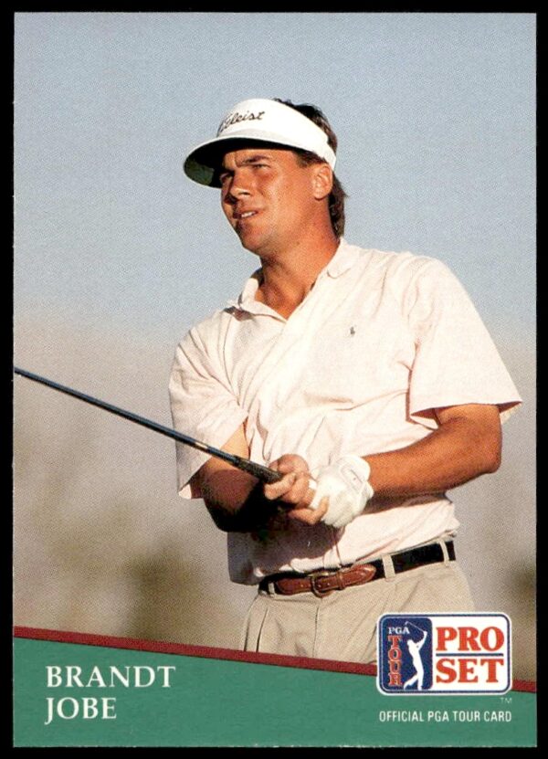1991 PGA Tour card with Brandt Jobe swinging, card #73, from Pro Set series.