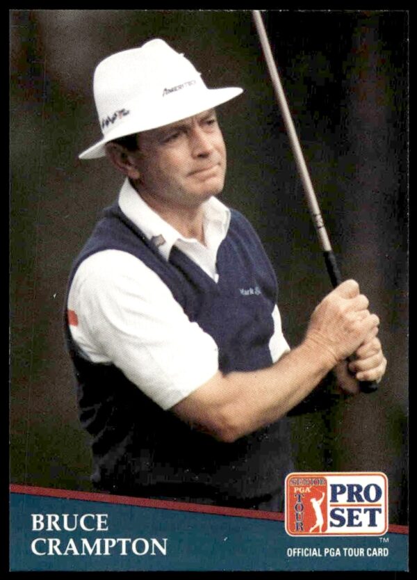Bruce Crampton 1991 PGA Tour trading card #221 featuring golfer in action, collectible series.
