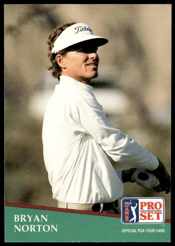 Bryan Norton 1991 Pro Set PGA Tour collectible card #52 featuring a focused stance.
