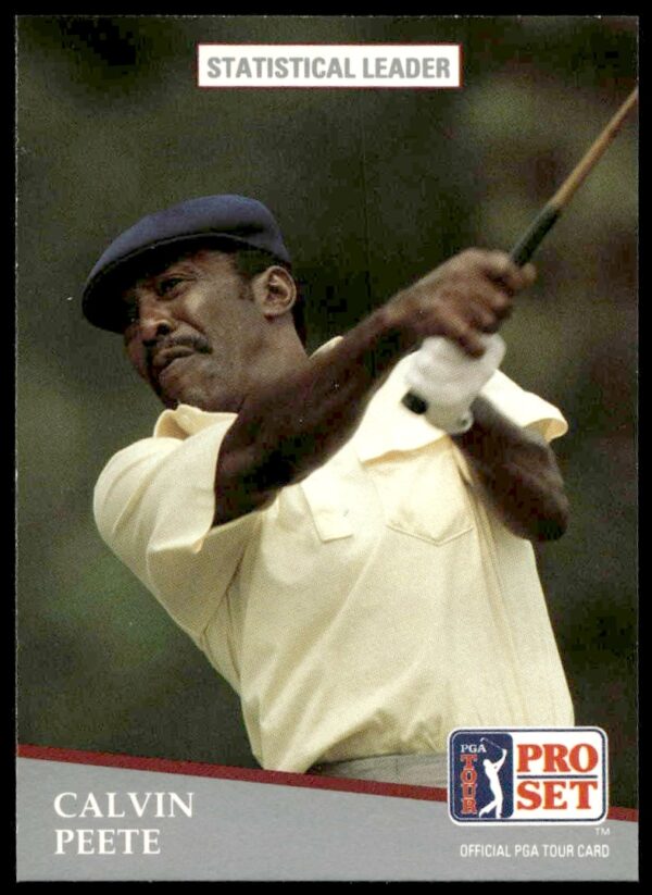 Calvin Peete 1991 Pro Set Golf Card #271, highlighting his PGA Tour achievements.