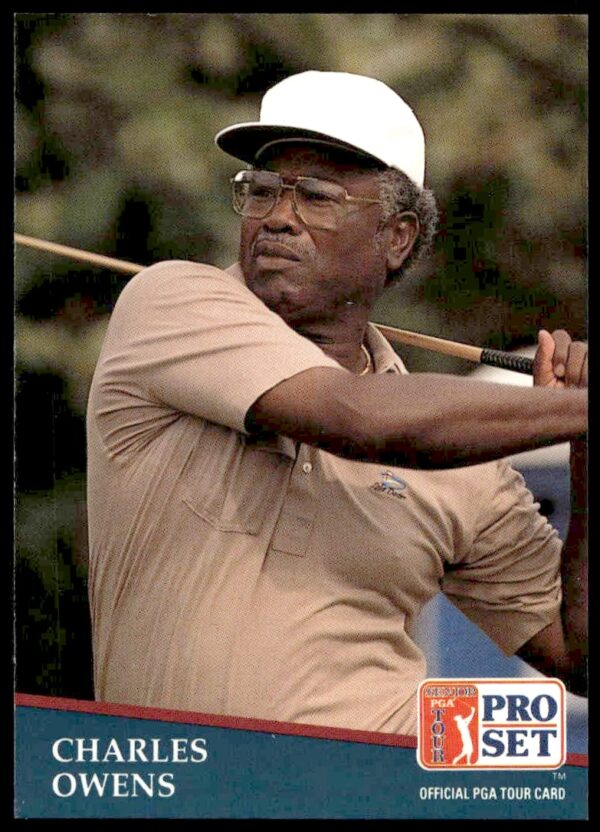 Charles Owens 1991 Pro Set Golf Card #251 - Front View.