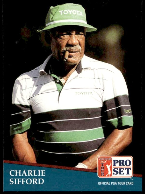 Charlie Sifford 1991 Pro Set Golf Card #231, featuring the pioneering African American golfer.