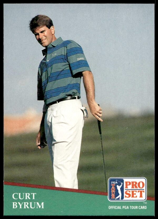 Curt Byrum golfing on 1991 Pro Set PGA Tour card, number 147.