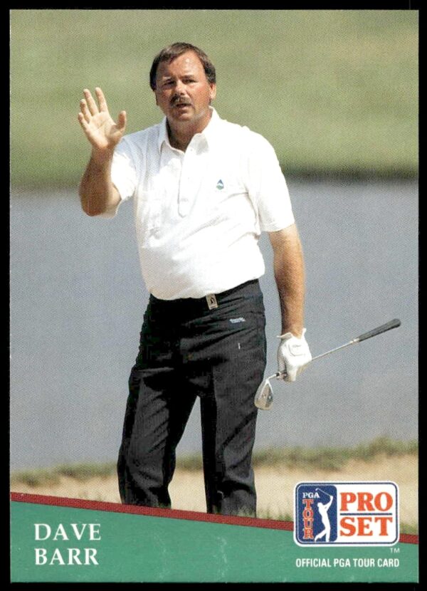 Dave Barr 1991 Pro Set PGA Tour trading card #154, featuring golfer profile.