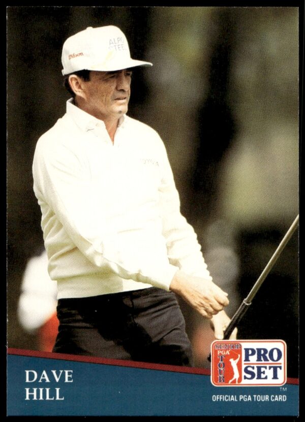 Vintage Dave Hill 1991 PGA Tour Trading Card #195 Front View.