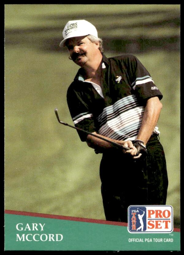 Gary McCord 1991 PGA Tour card, highlighting iconic golfers style and career highlights.