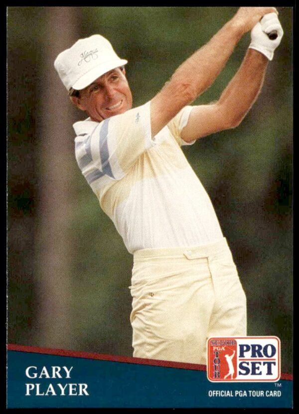 Gary Player mid-swing on 1991 Pro Set golf card, #194, highlighting his iconic PGA career.