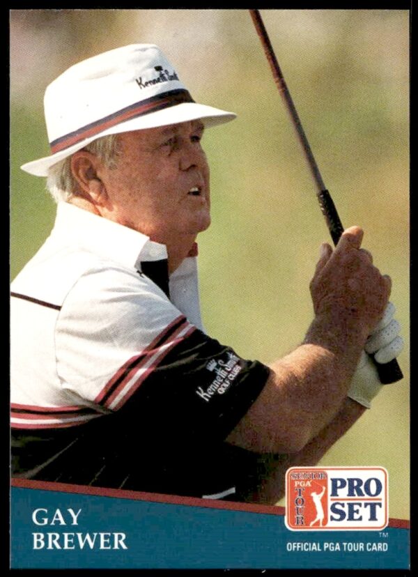 Gay Brewers 1991 Pro Set PGA Tour card, highlighting an iconic swing moment.
