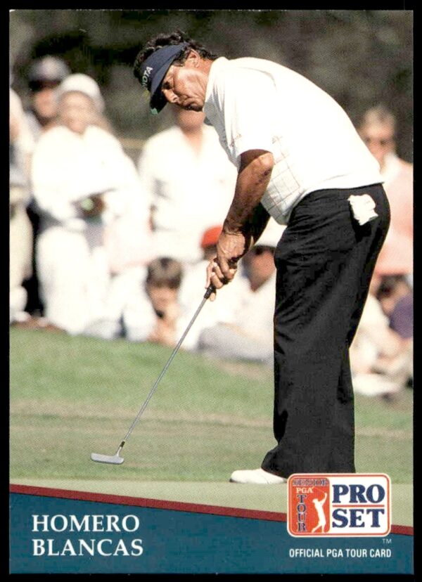 1991 Pro Set Golf Card: Homero Blancas in iconic PGA stance, #240.