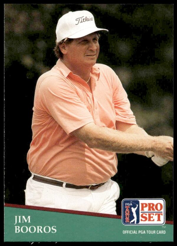 Jim Booros 1991 PGA Tour Pro Set Golf Card #185 Front Image