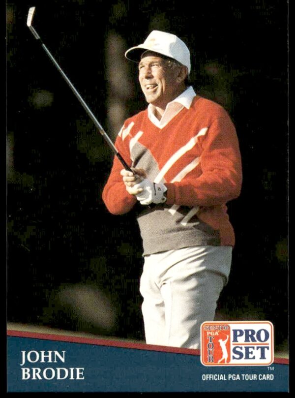 John Brodie 1991 Pro Set PGA Tour trading card #256 front view.