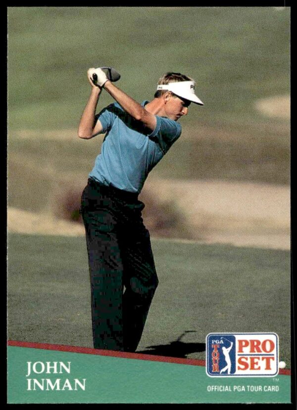 John Inman 1991 Pro Set PGA Tour Card #20, showcasing golfers poised tournament stance.