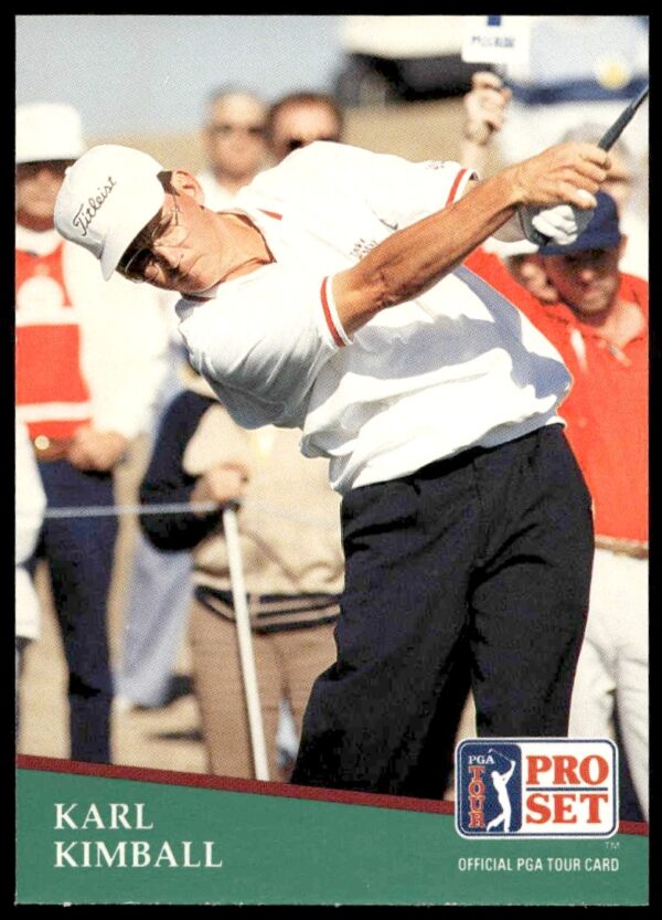 1991 Pro Set PGA Tour card featuring golfer Karl Kimball, card number 143.