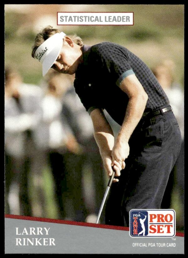 Larry Rinker 1991 Pro Set PGA Tour Card #270, Statistical Leader Front Image.