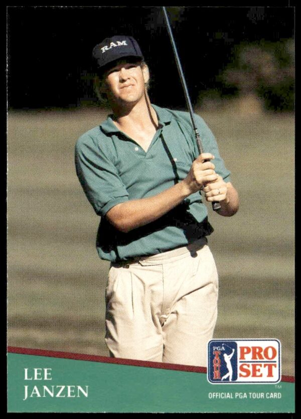 Lee Janzen 1991 Pro Set PGA Tour Card #111, featuring early career golfing action.
