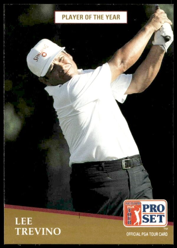 1991 Pro Set PGA Lee Trevino Player of the Year collectible card #285 featuring golfing legend.
