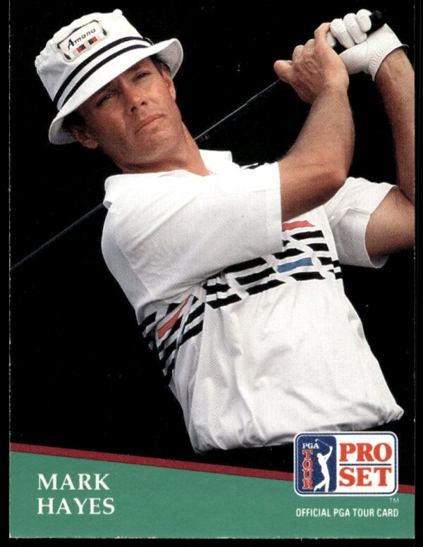 Mark Hayes 1991 Pro Set PGA Tour Card #76, Mid-Swing Pose.